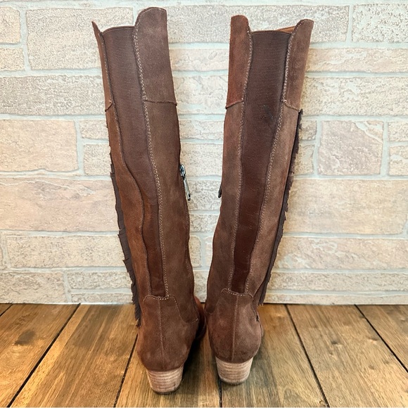 Blondo Nestle Waterproof Suede Knee High Fringe Zip Boot / Size 5.5M Women - Picture 6 of 16